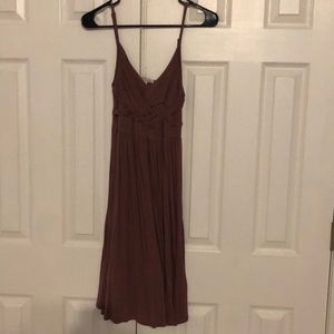 Brown/mauve mini dress